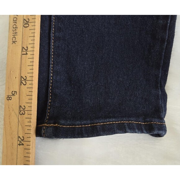 Low Rise Straight Leg Stretch Dark Wash Denim Jeans Women's Size 13 or 30" Waist - Picture 5 of 9